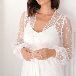 Le Rose Adelina Spot Maxi + Slip | Bridal Robe | Like New | Small